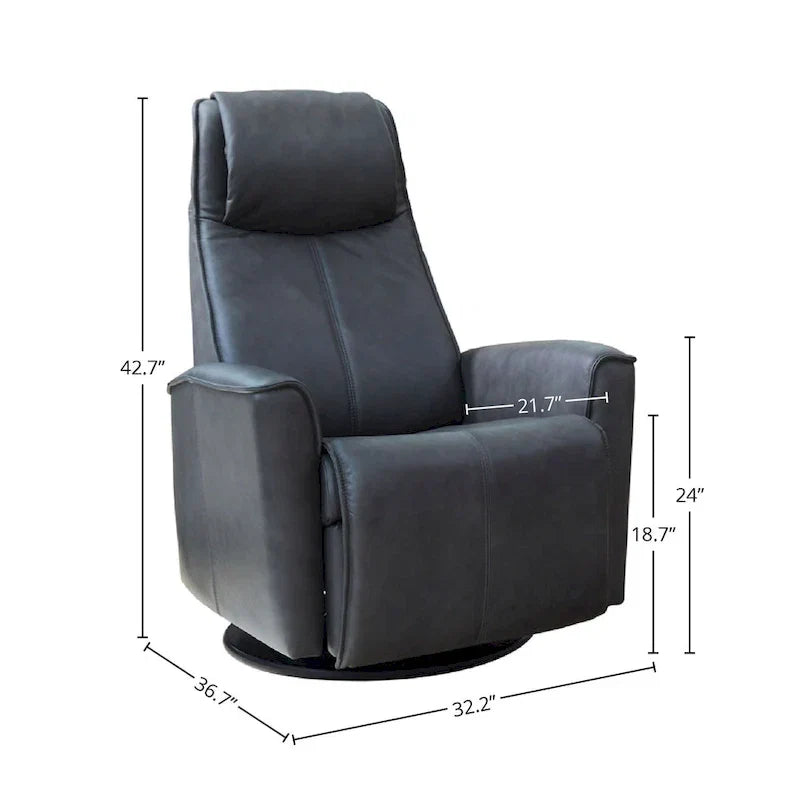 Fauteuil inclinable pivotant en cuir Fjords Urban