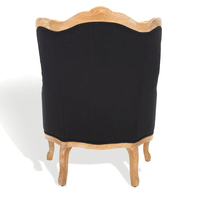 Fauteuil à oreilles Kali Oak en lin naturel - 34Lx34Px40H