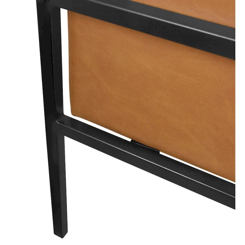 Fauteuil club moderne HomePop rembourré avec cadre en métal