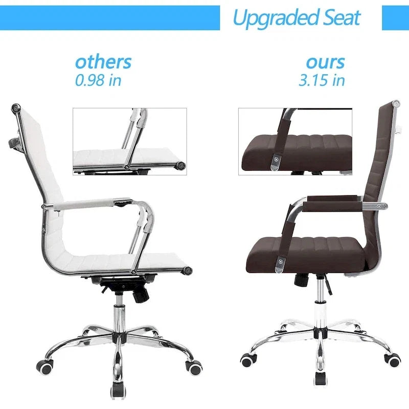 Chaise de bureau Homall nervurée Chaise de bureau d'ordinateur