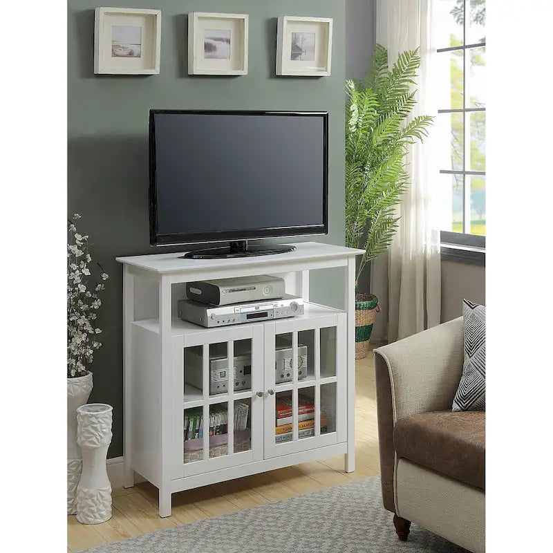 Meuble TV Big Sur Highboy de 40 pouces avec rangements, par Convenience Concepts