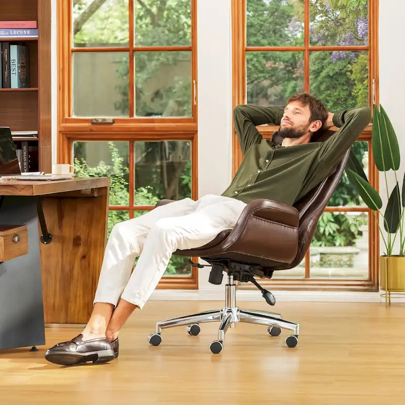 Chaise de bureau en similicuir - Pivotante - Plusieurs coloris