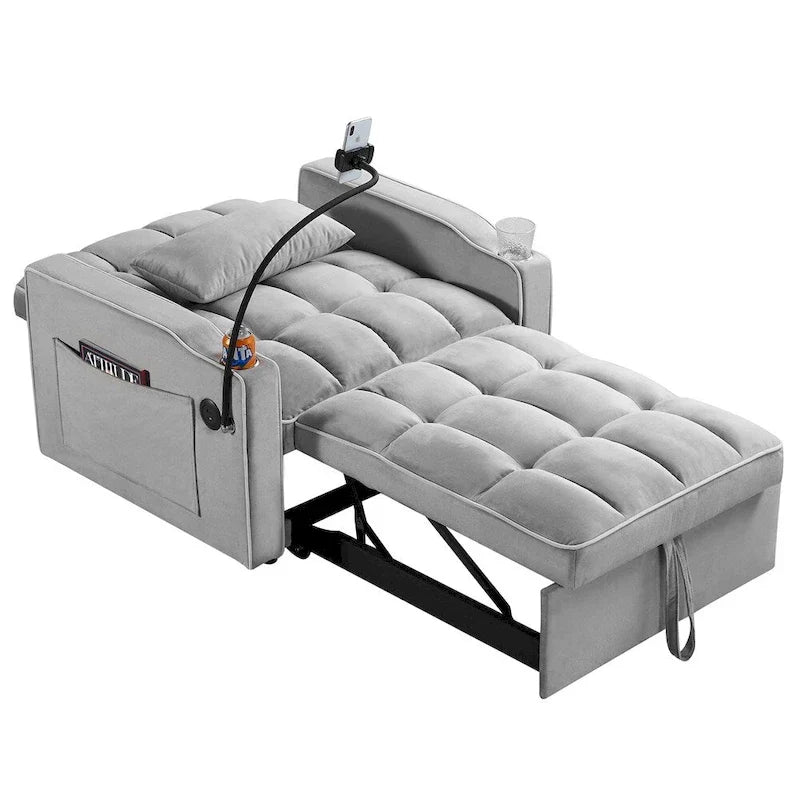 Fauteuil-lit convertible réglable, lit d'appoint escamotable