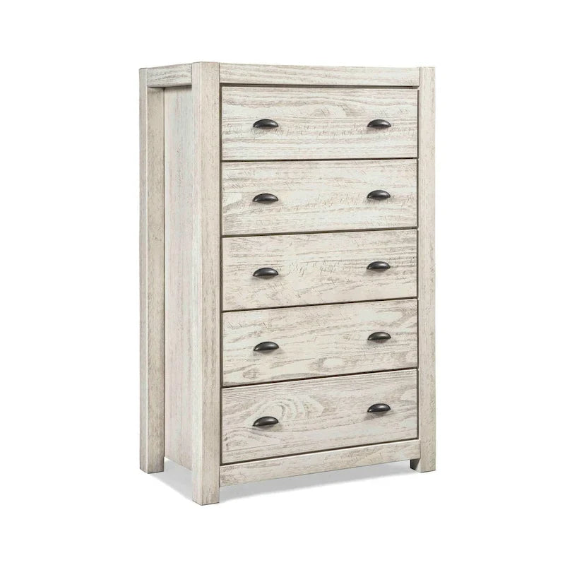 Commode 5 tiroirs en bois massif Montauk Grain Wood Furniture