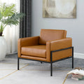 Fauteuil club moderne HomePop rembourré avec cadre en métal
