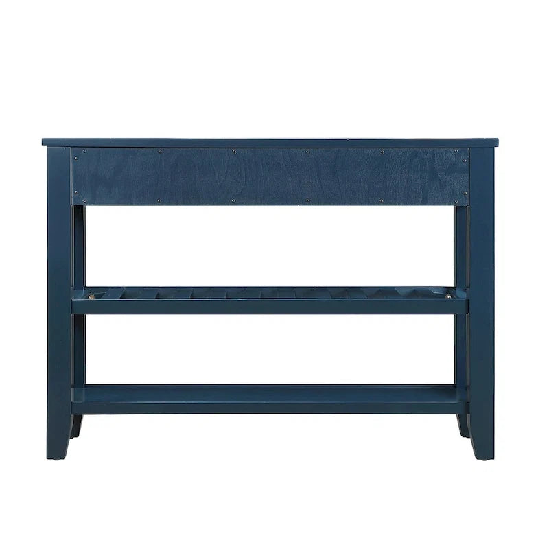 Table console de 42 po avec tiroirs et étagères à niveaux