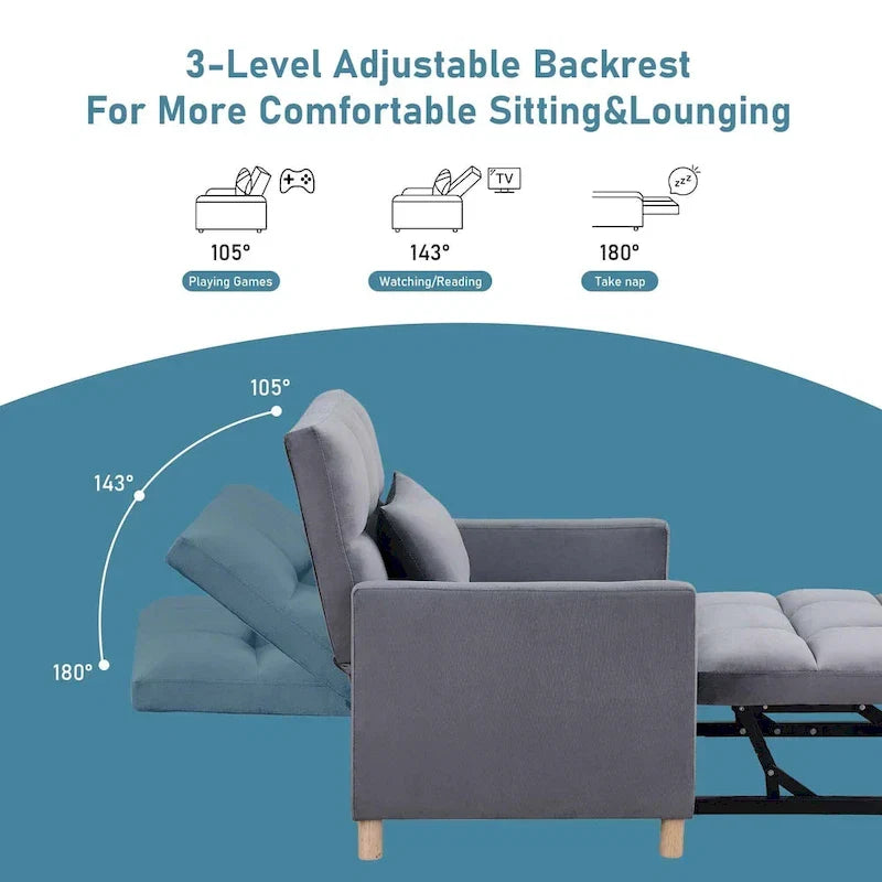 Aukfa Canapé-Lit Convertible une Place avec Oreiller