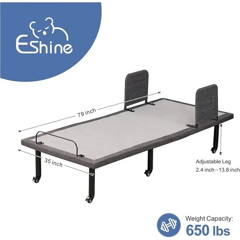 Lit articulé avec télécommande sans fil, sommier électrique avec ou sans matelas