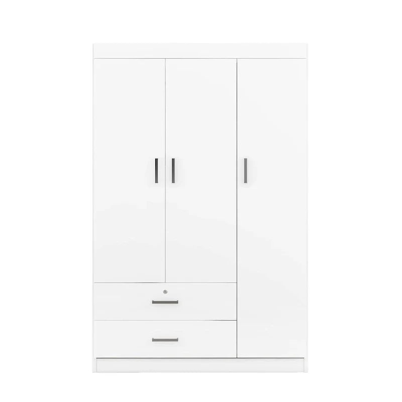 Armoire 3 portes avec 2 tiroirs