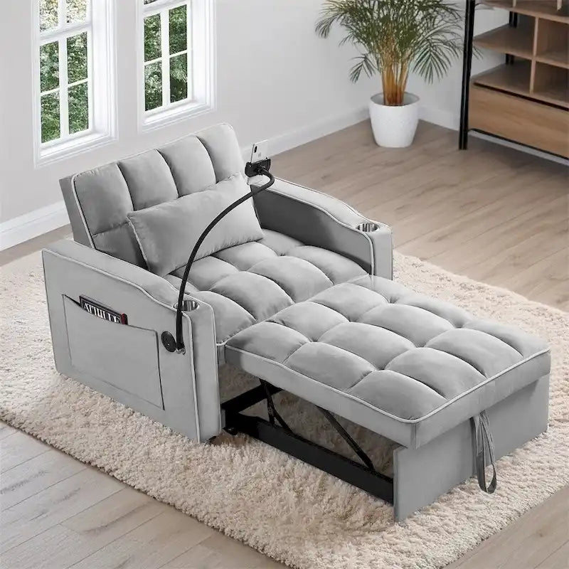 Fauteuil-lit convertible réglable, lit d'appoint escamotable
