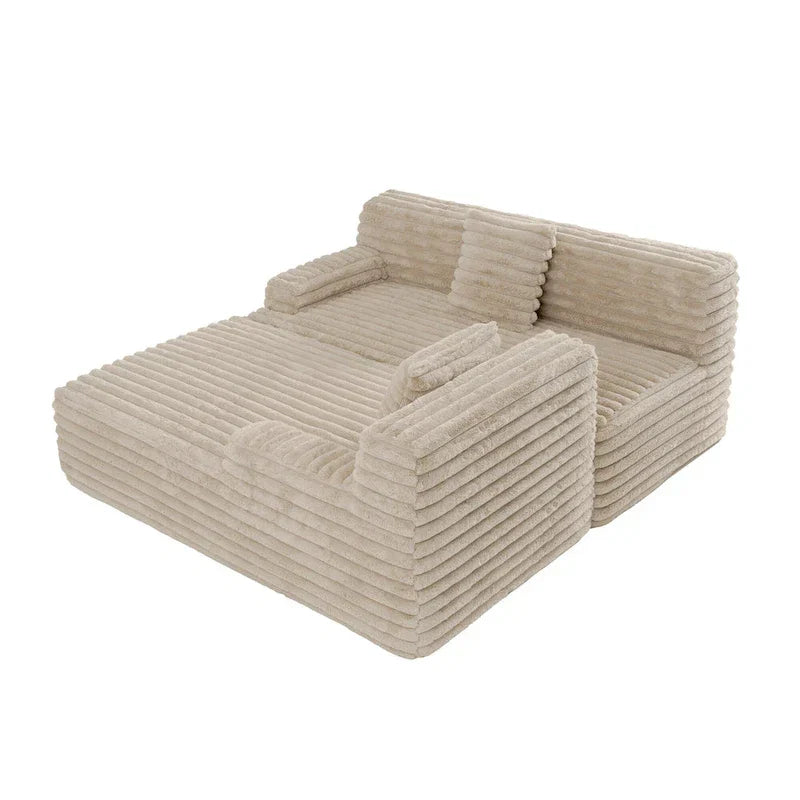 Canapé d'angle modulable Cloud, Canapé moderne rembourré avec 2 coussins, Canapé modulable à composer, Canapé d'angle modulable en L
