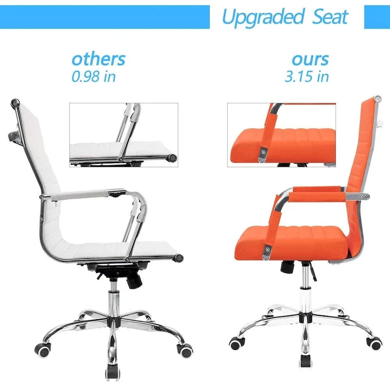 Chaise de bureau Homall nervurée Chaise de bureau d'ordinateur