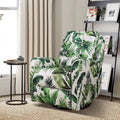 Fauteuil inclinable pivotant manuel Arlette Contemporary Floral avec dossier capitonné
