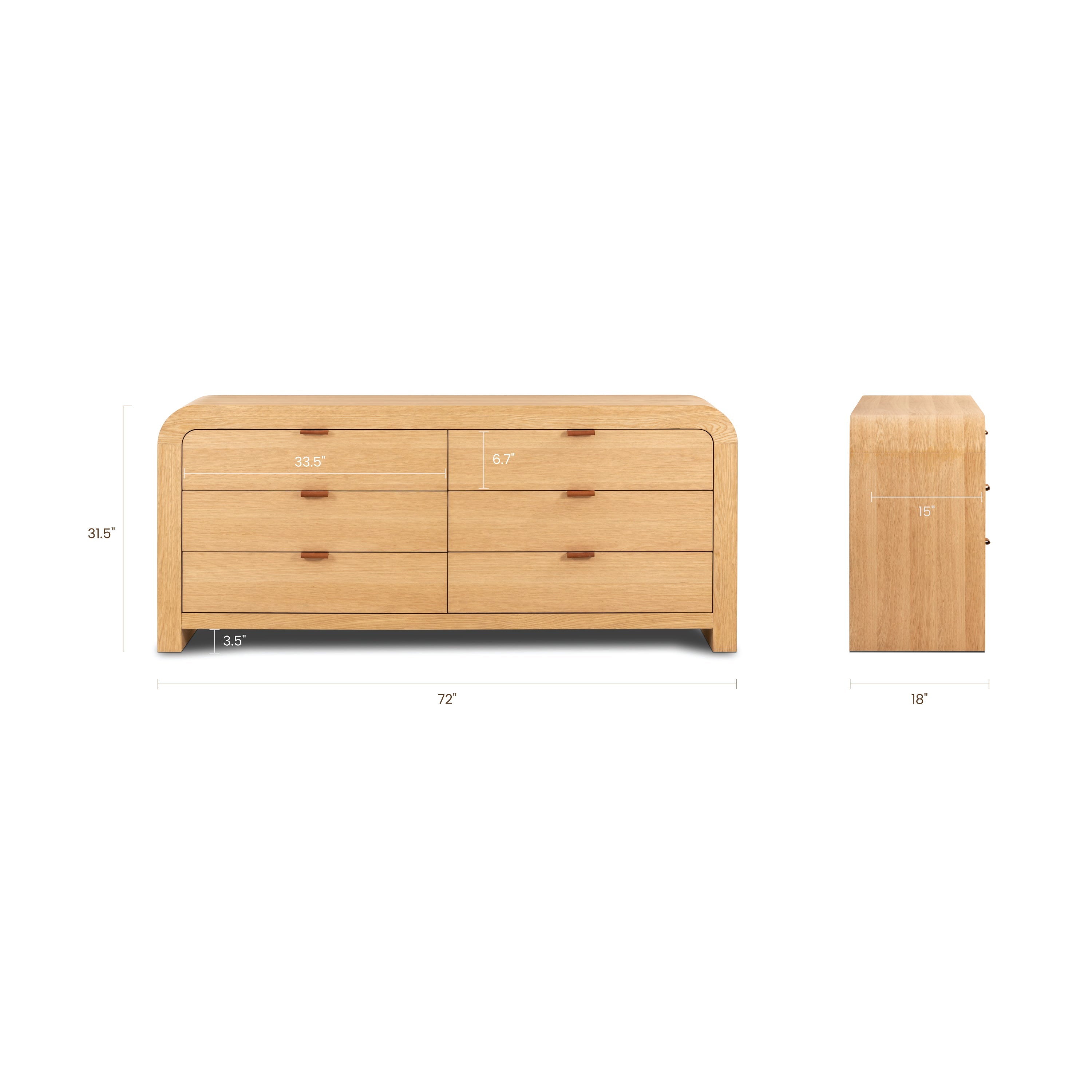 Commode 6 tiroirs | Chêne