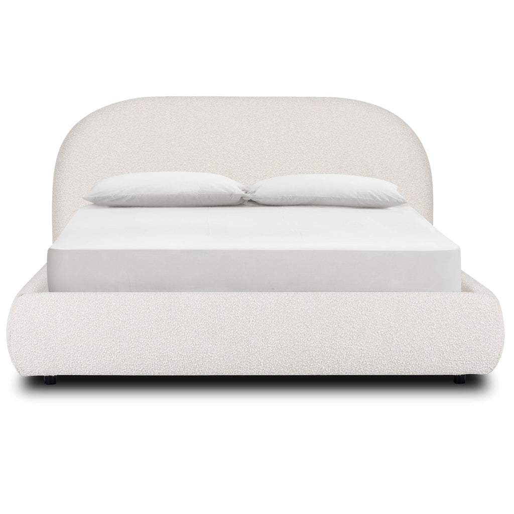 Lit | Bouclé Blanc | Queen