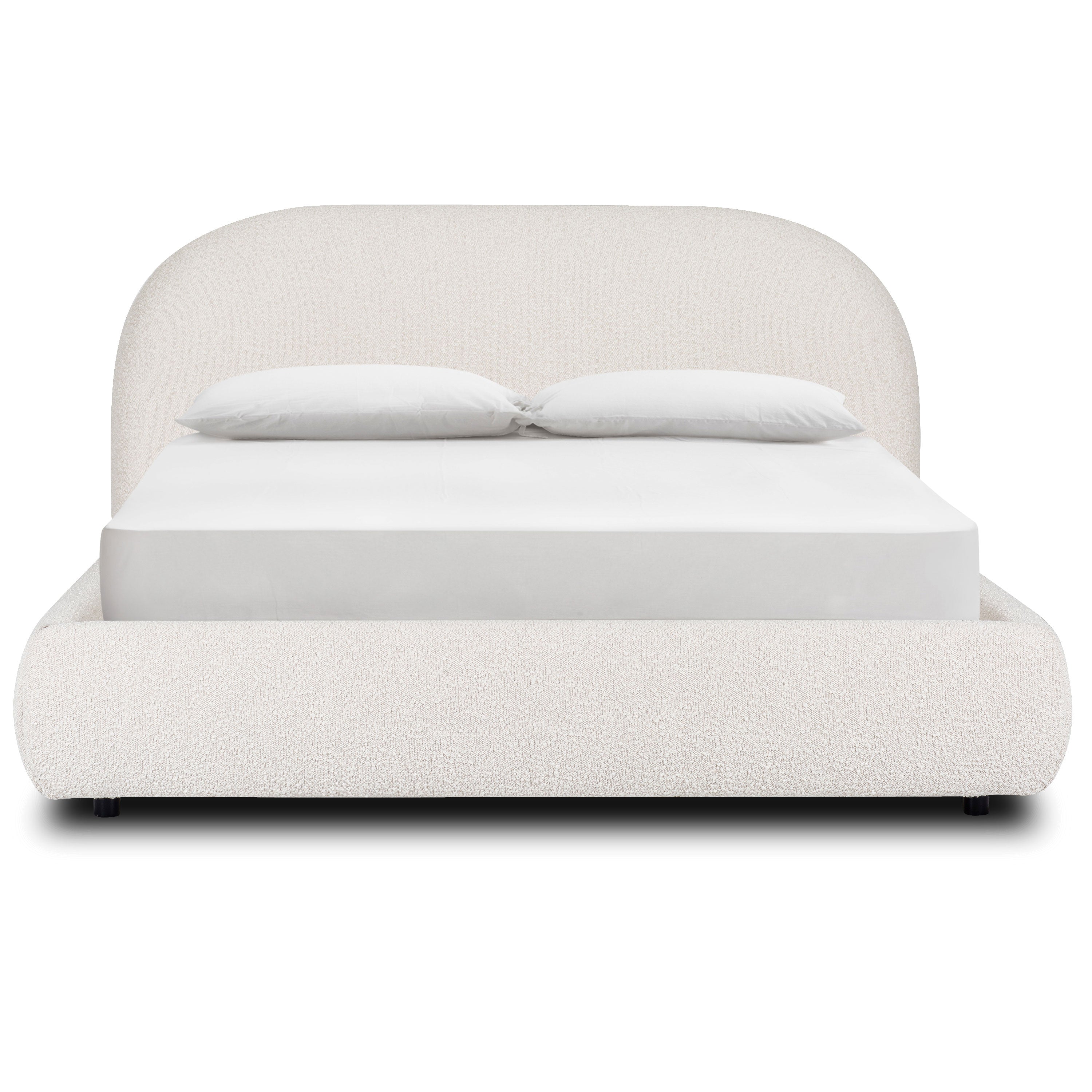 Lit | Bouclé Blanc | Queen