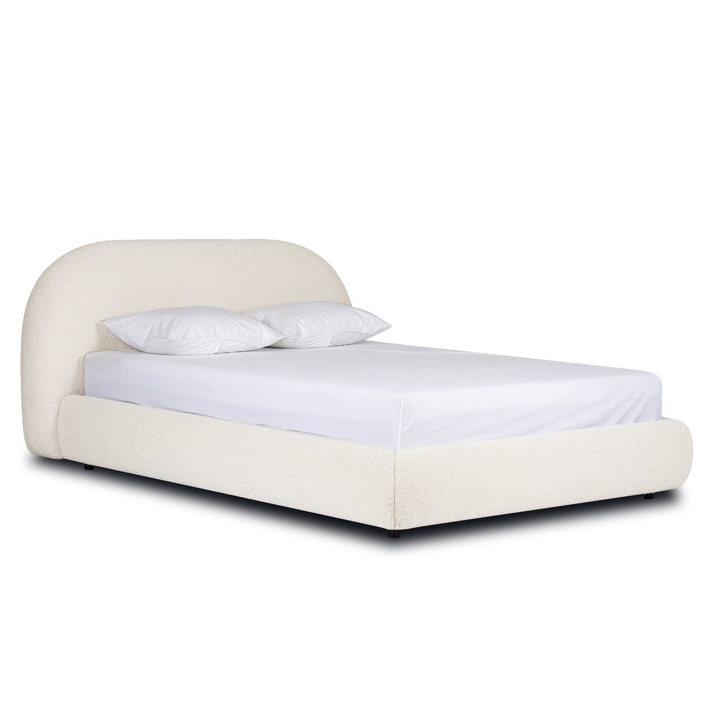 Lit | Bouclé Blanc | Queen
