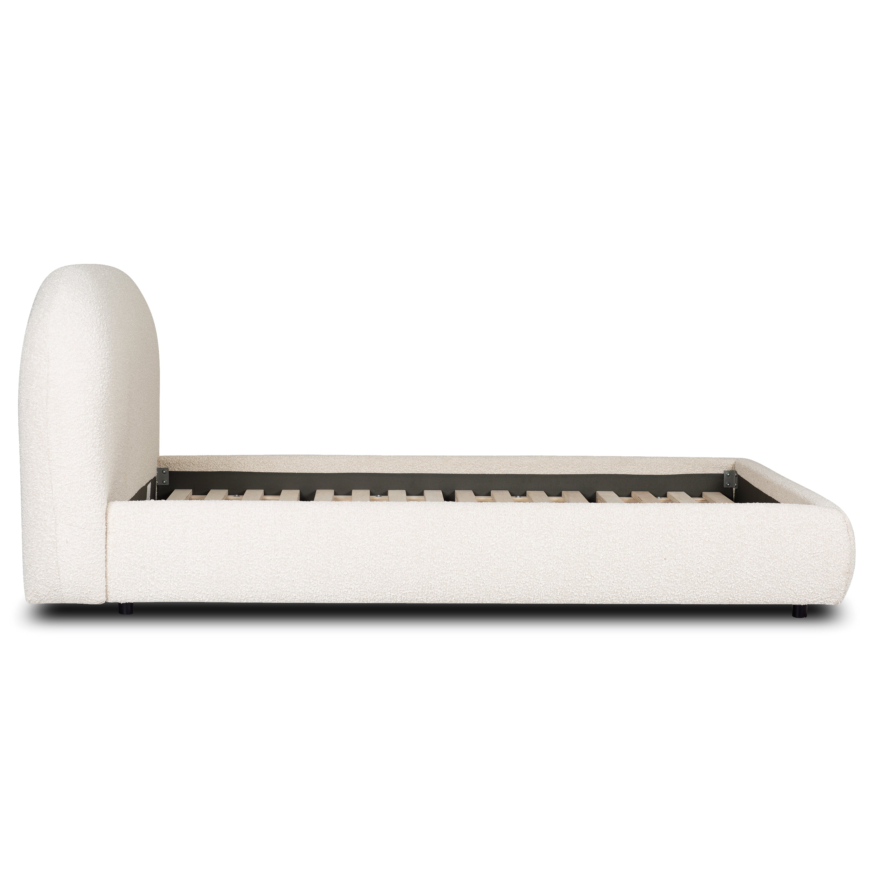 Lit | Bouclé Blanc | Queen