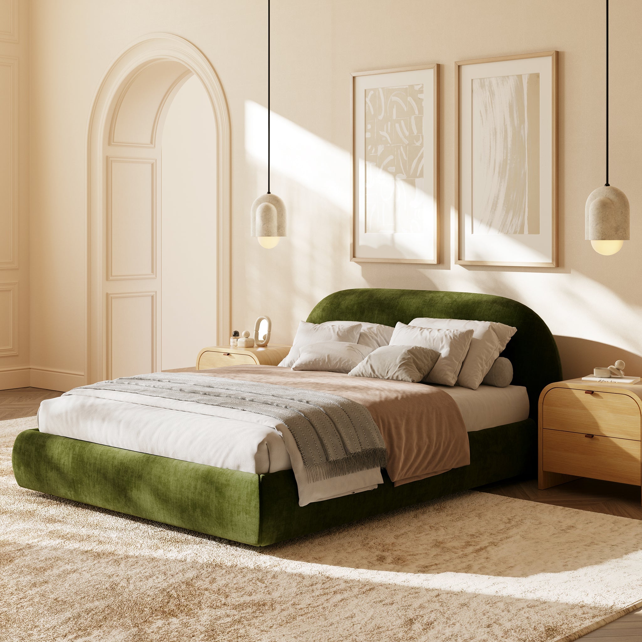 Lit | Vert vieilli | Grand lit