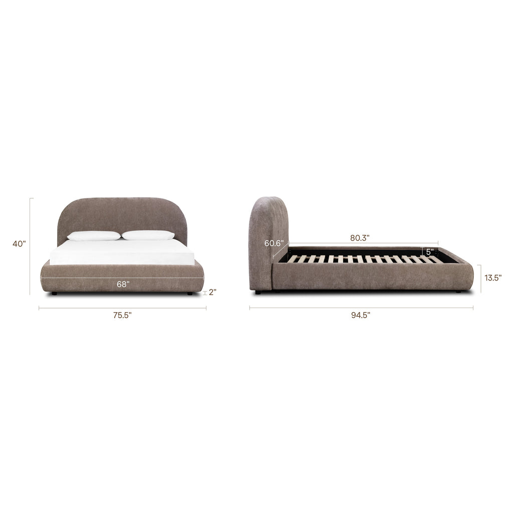 Lit | Brun taupe | Grand lit