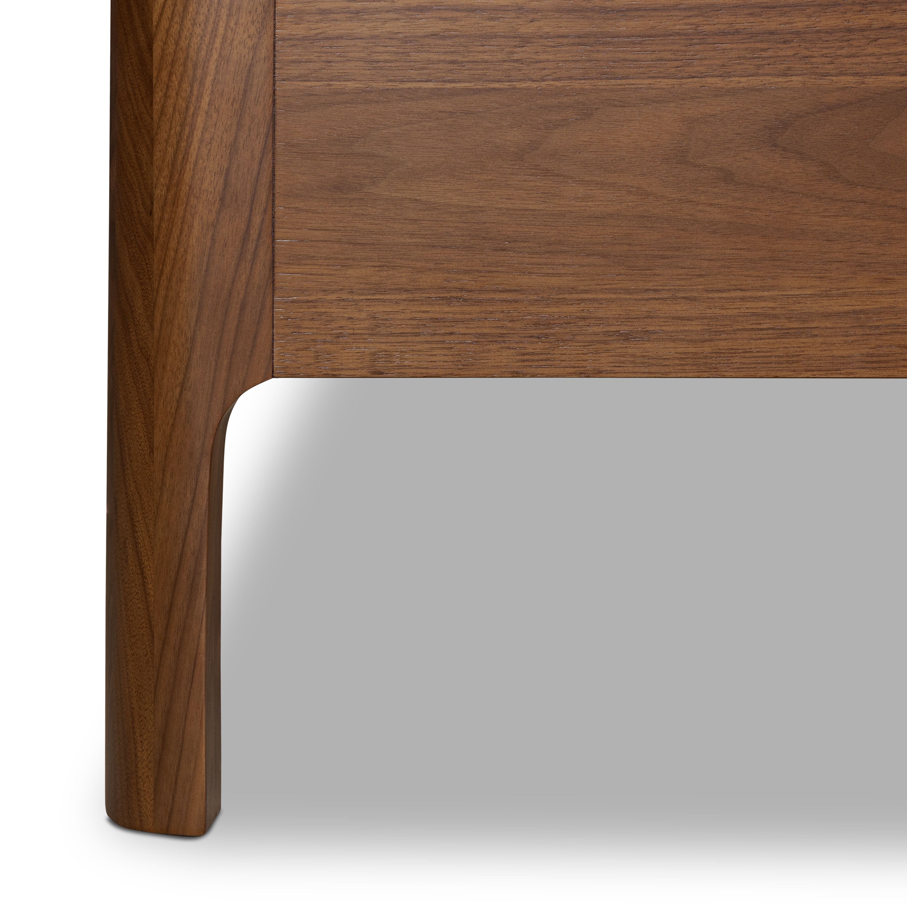 Lit bas avec tables de chevet | Noyer | King