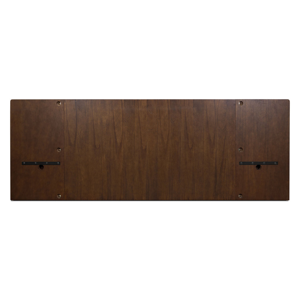 Lit bas avec tables de chevet | Noyer | Queen