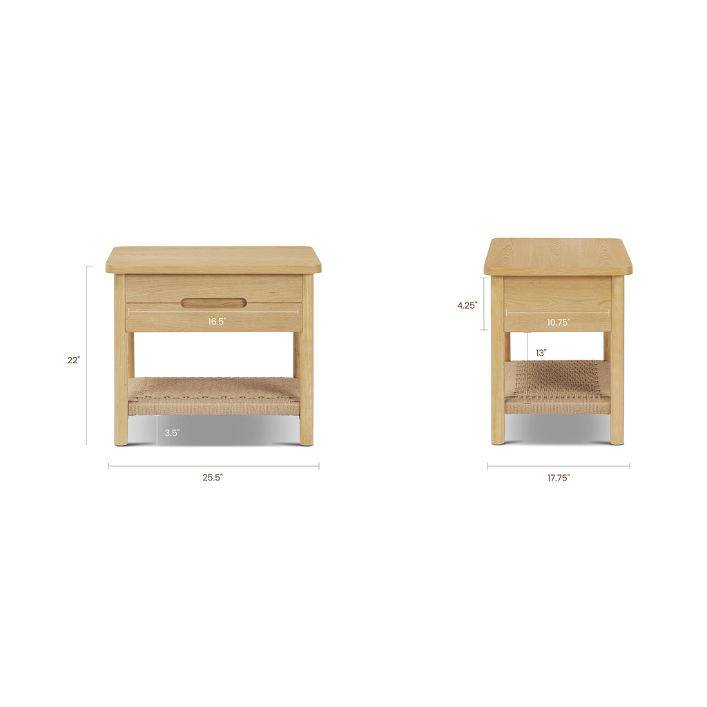 Table de chevet | Chêne clair
