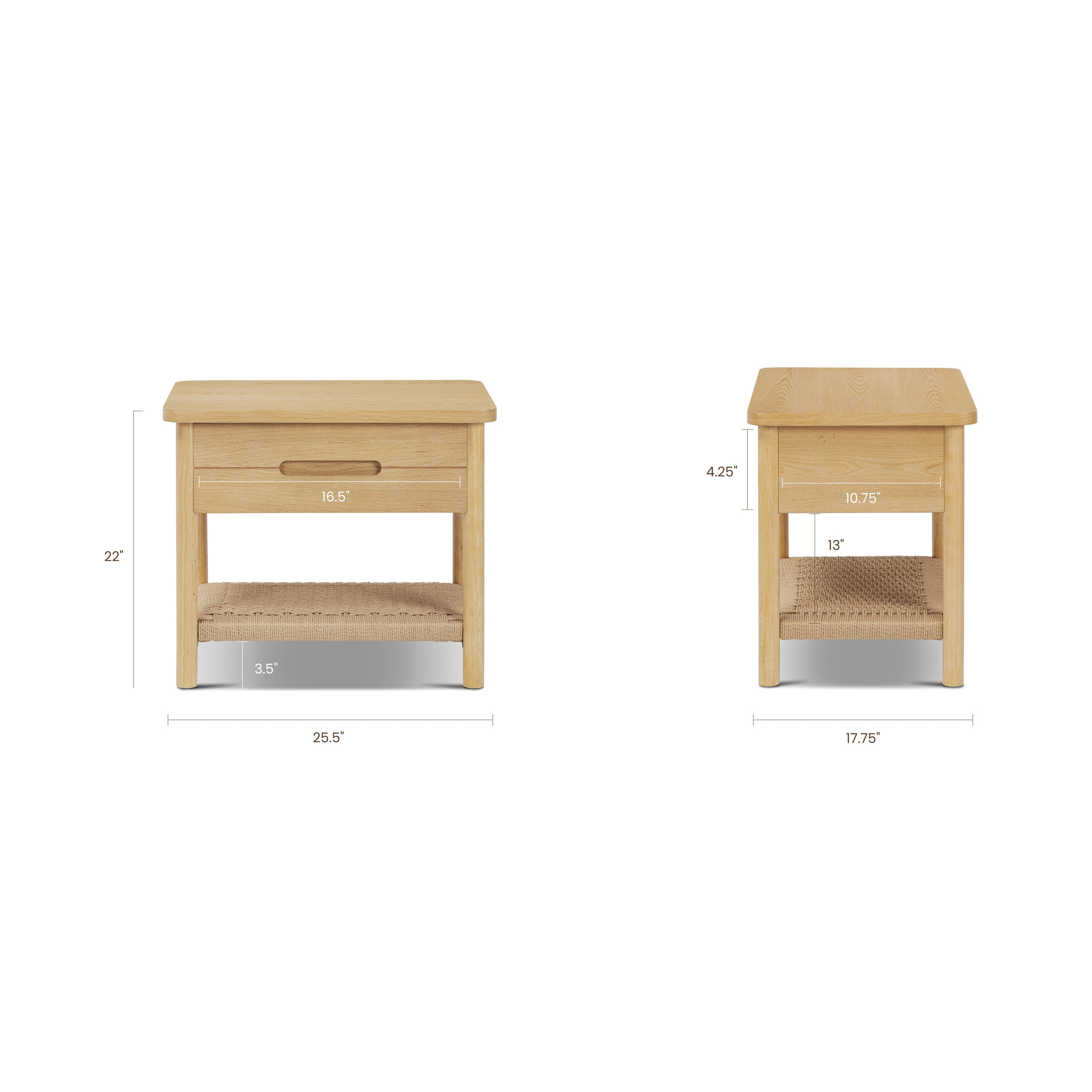 Table de chevet | Chêne clair