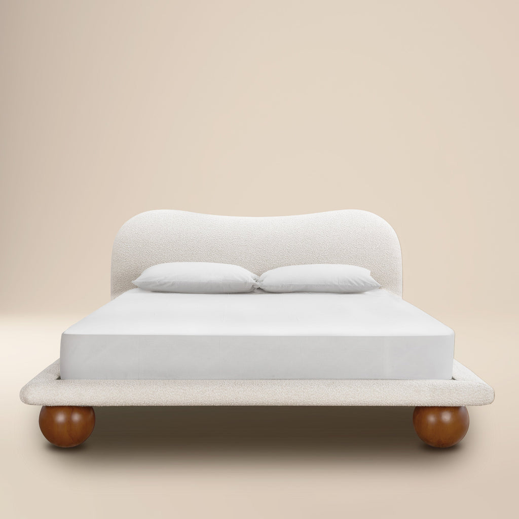 Lit | Boucle blanc écume | King