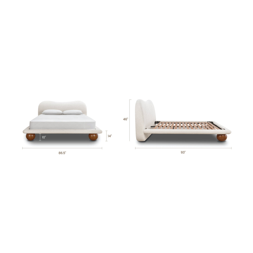 Lit | Boucle blanc écume | King