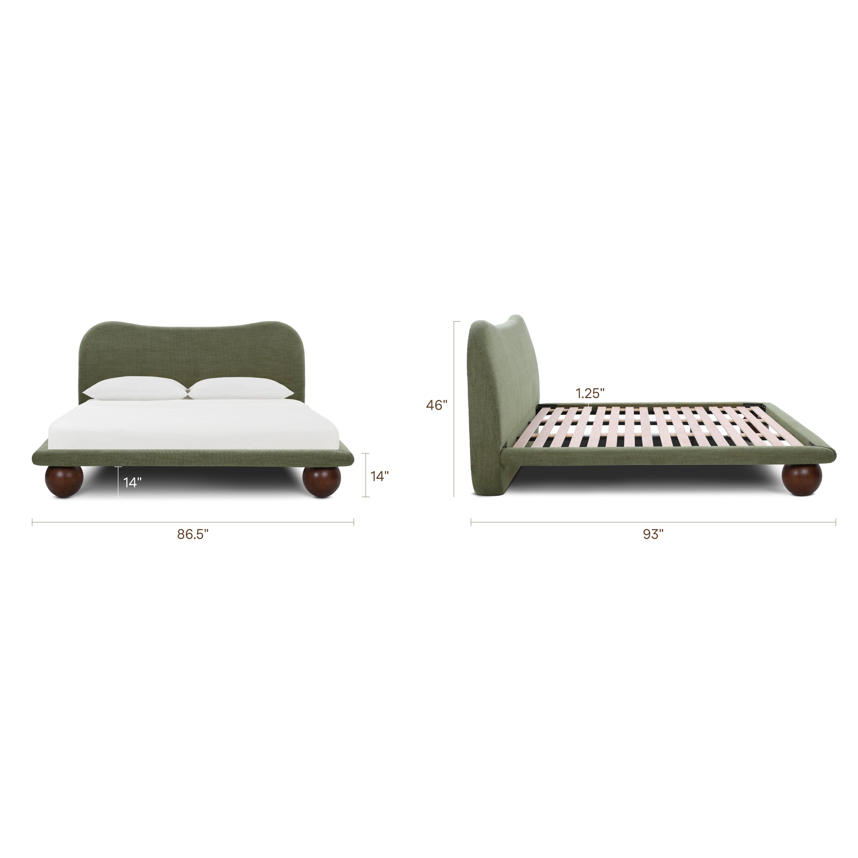 Lit - Chenille Performance | Vert Mousse