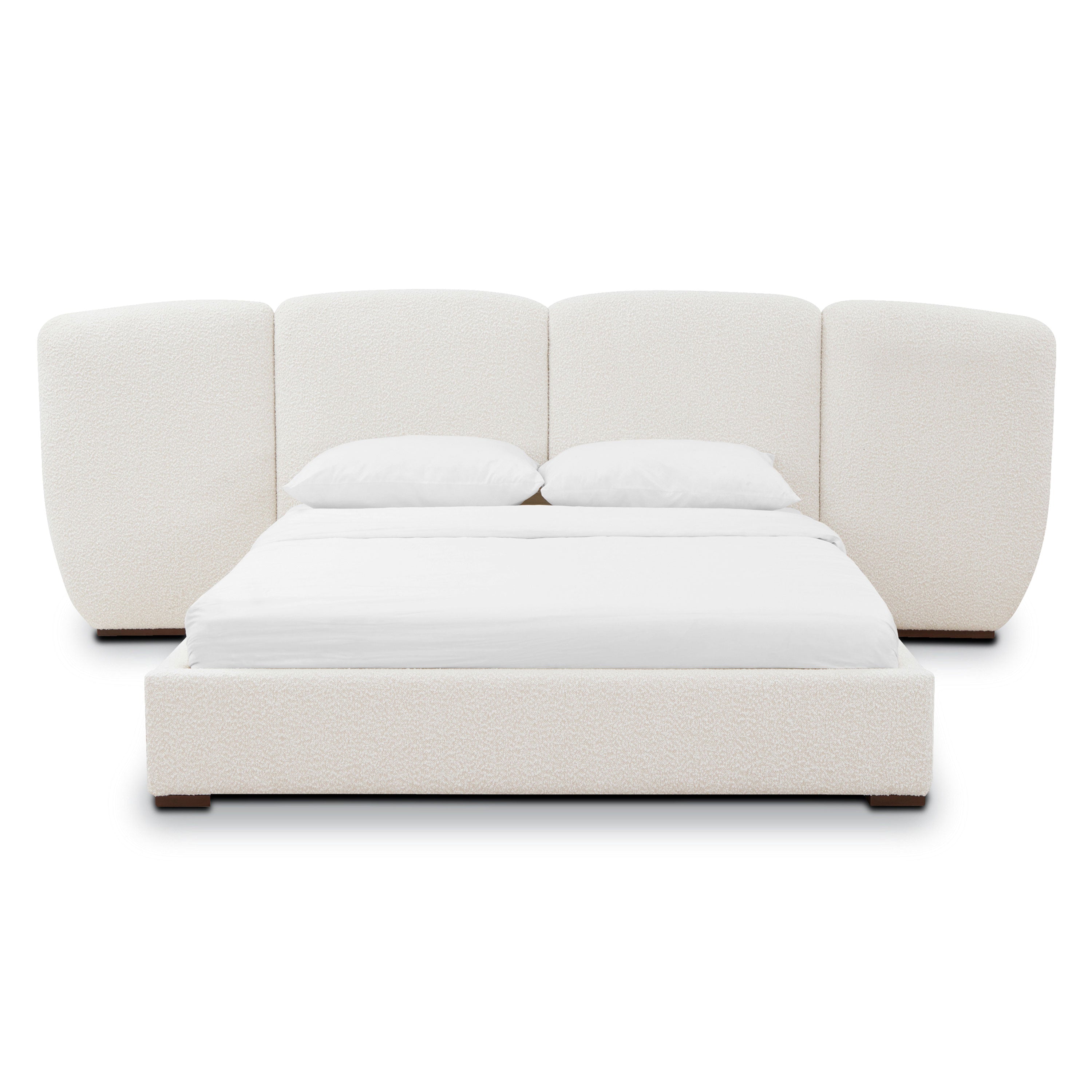 Lit | Boucle Blanche Écume | Grand (Queen)