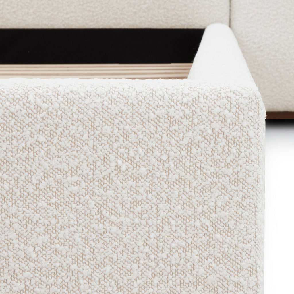 Lit | Boucle Blanche Écume | Grand (Queen)