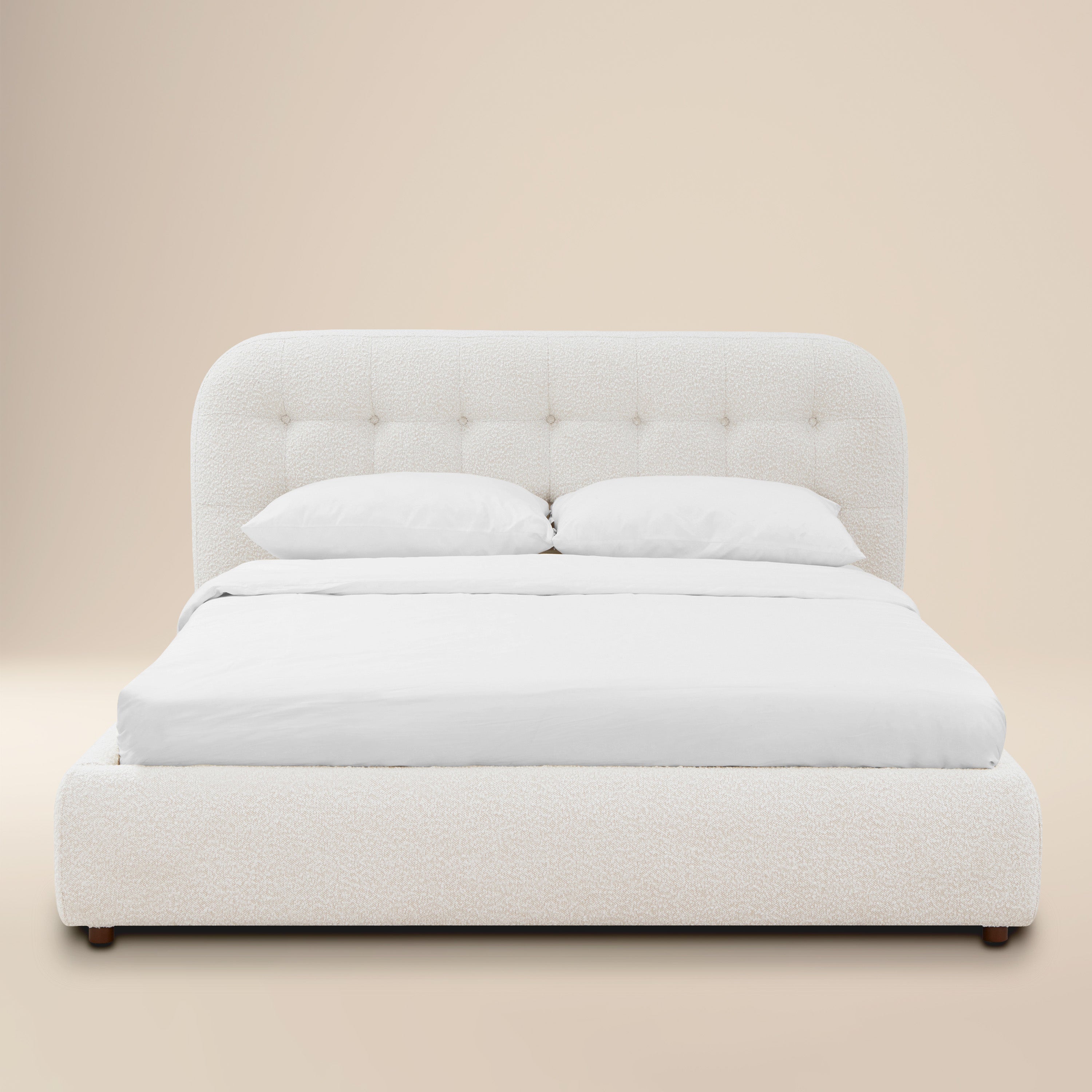 Lit | Boucle blanc écru | Grand lit