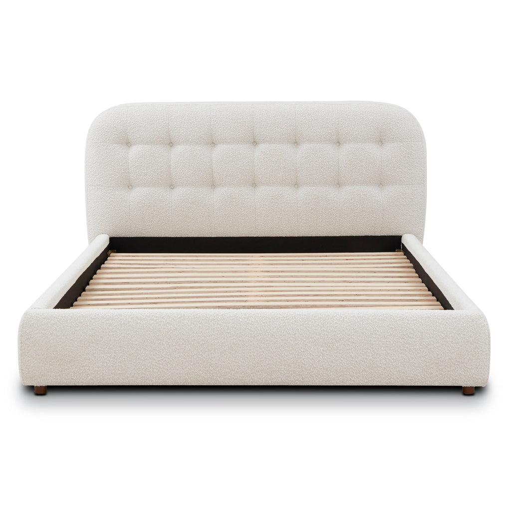 Lit | Boucle blanc écru | Grand lit