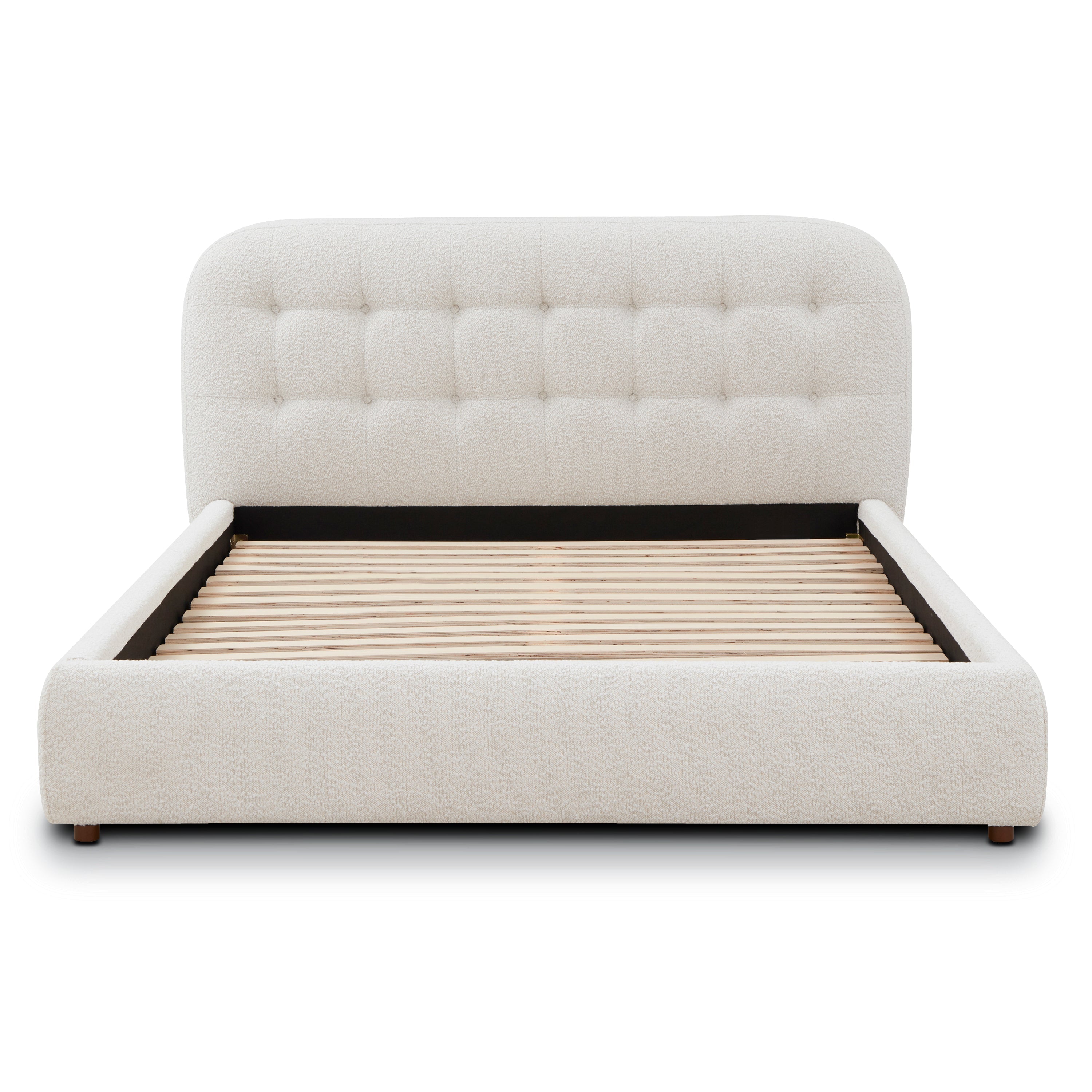 Lit | Boucle blanc écru | Grand lit