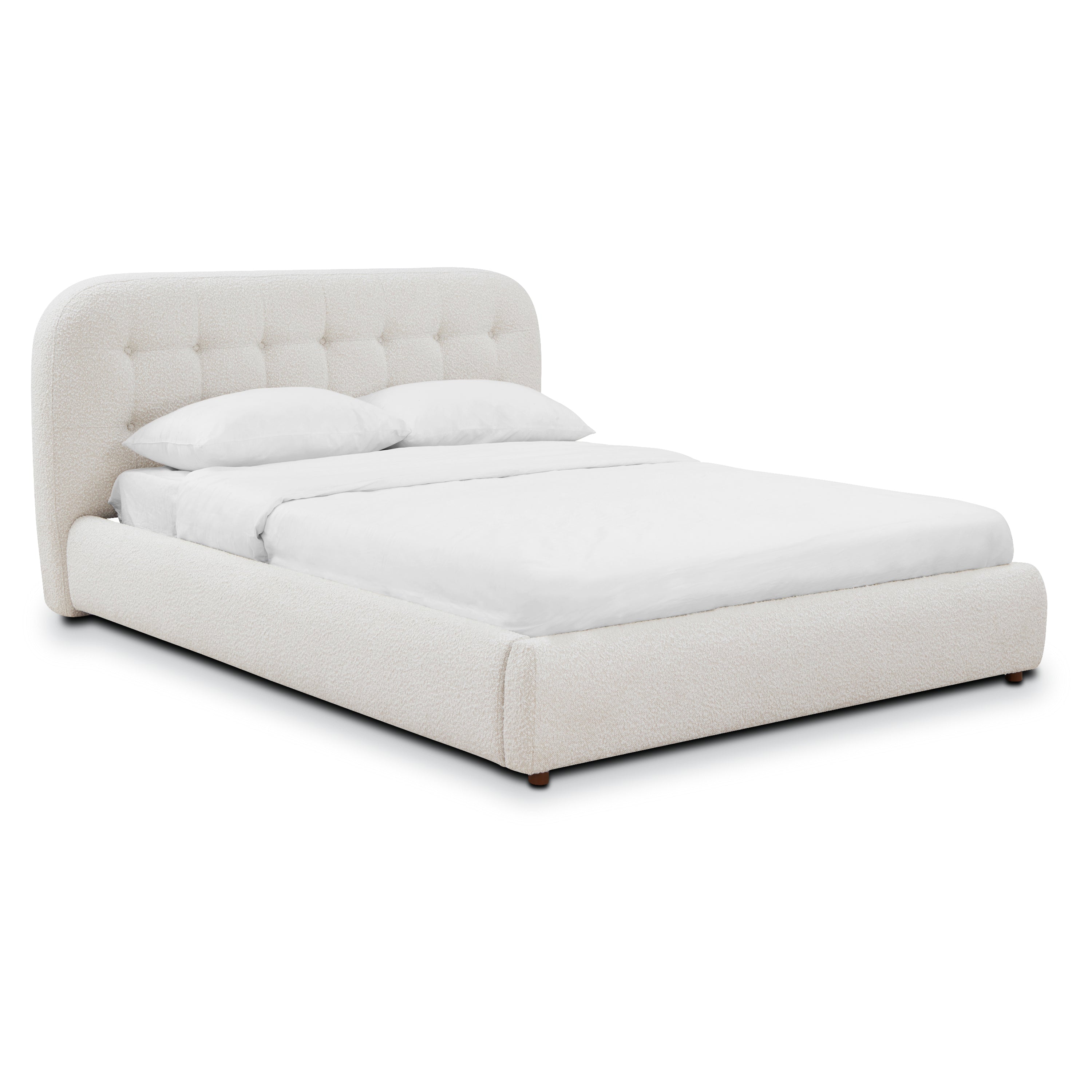 Lit | Boucle blanc écru | Grand lit