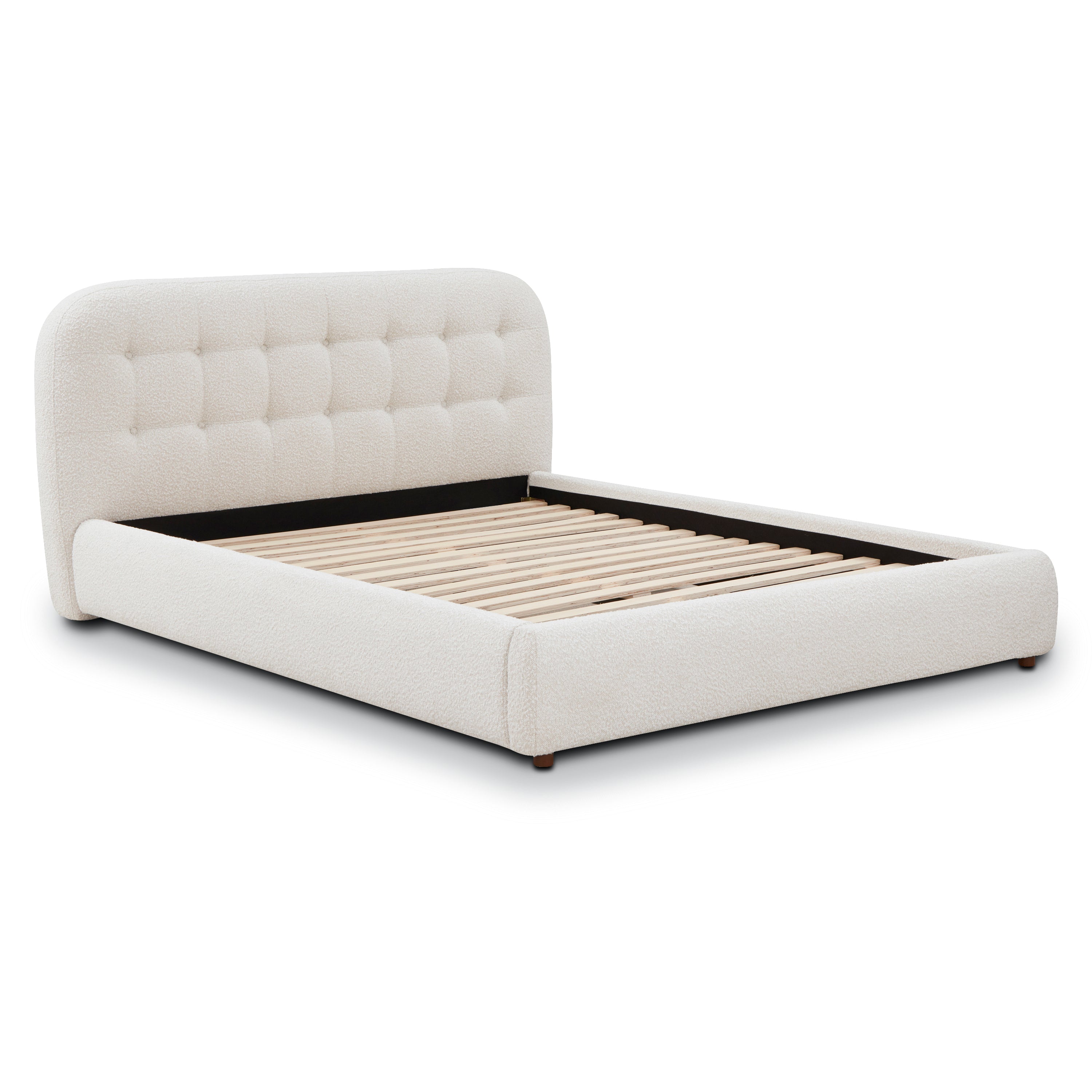 Lit | Boucle blanc écru | Grand lit