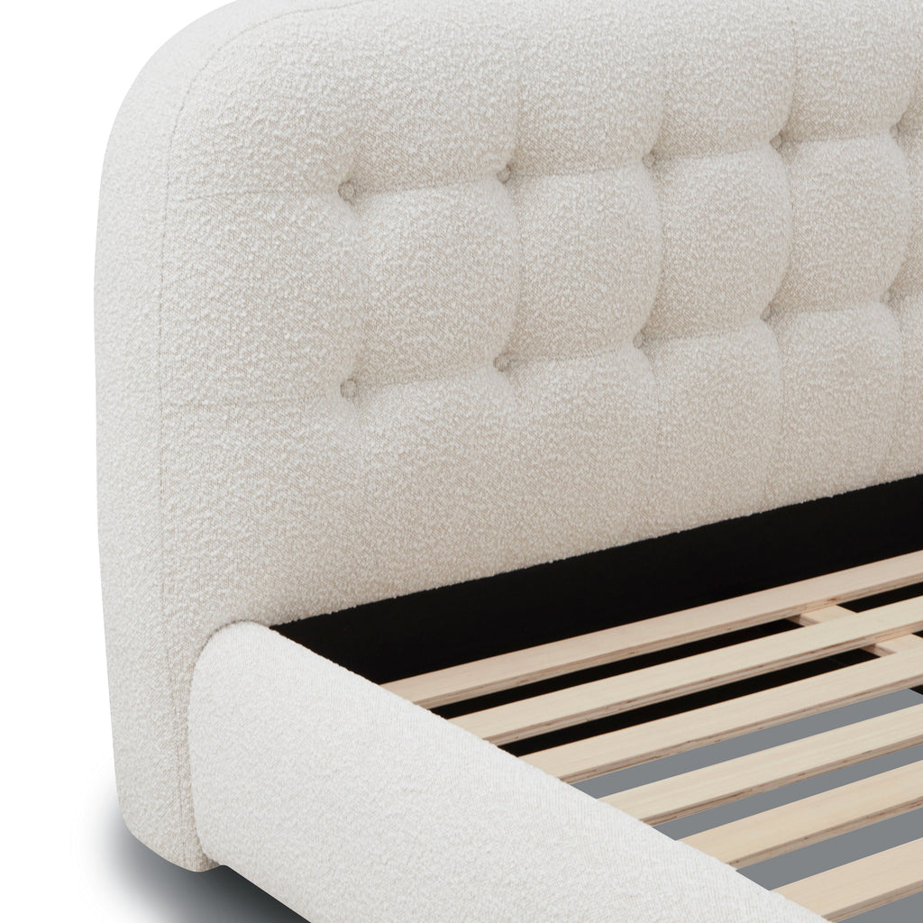 Lit | Boucle blanc écru | Grand lit