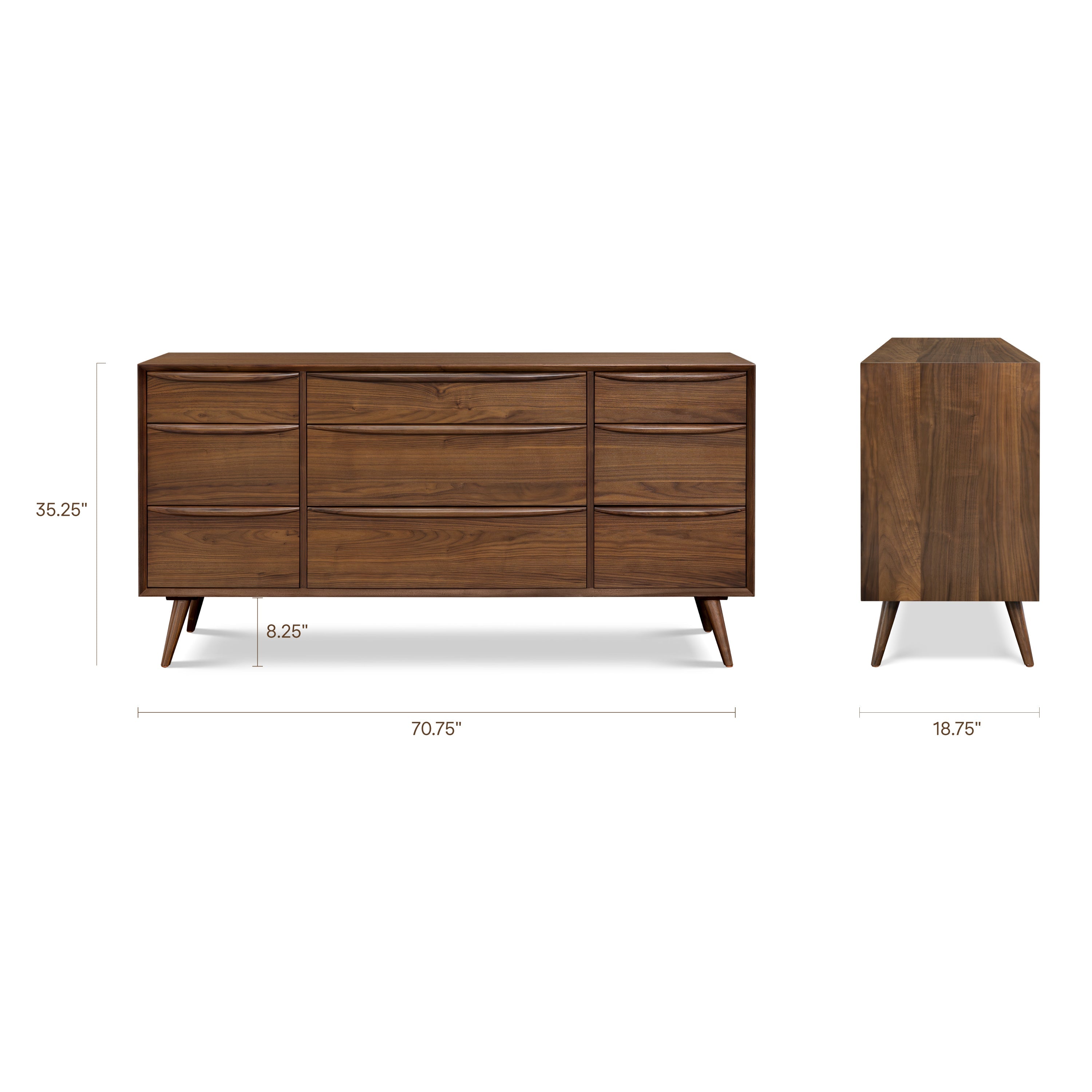 Commode 9 tiroirs | Noyer