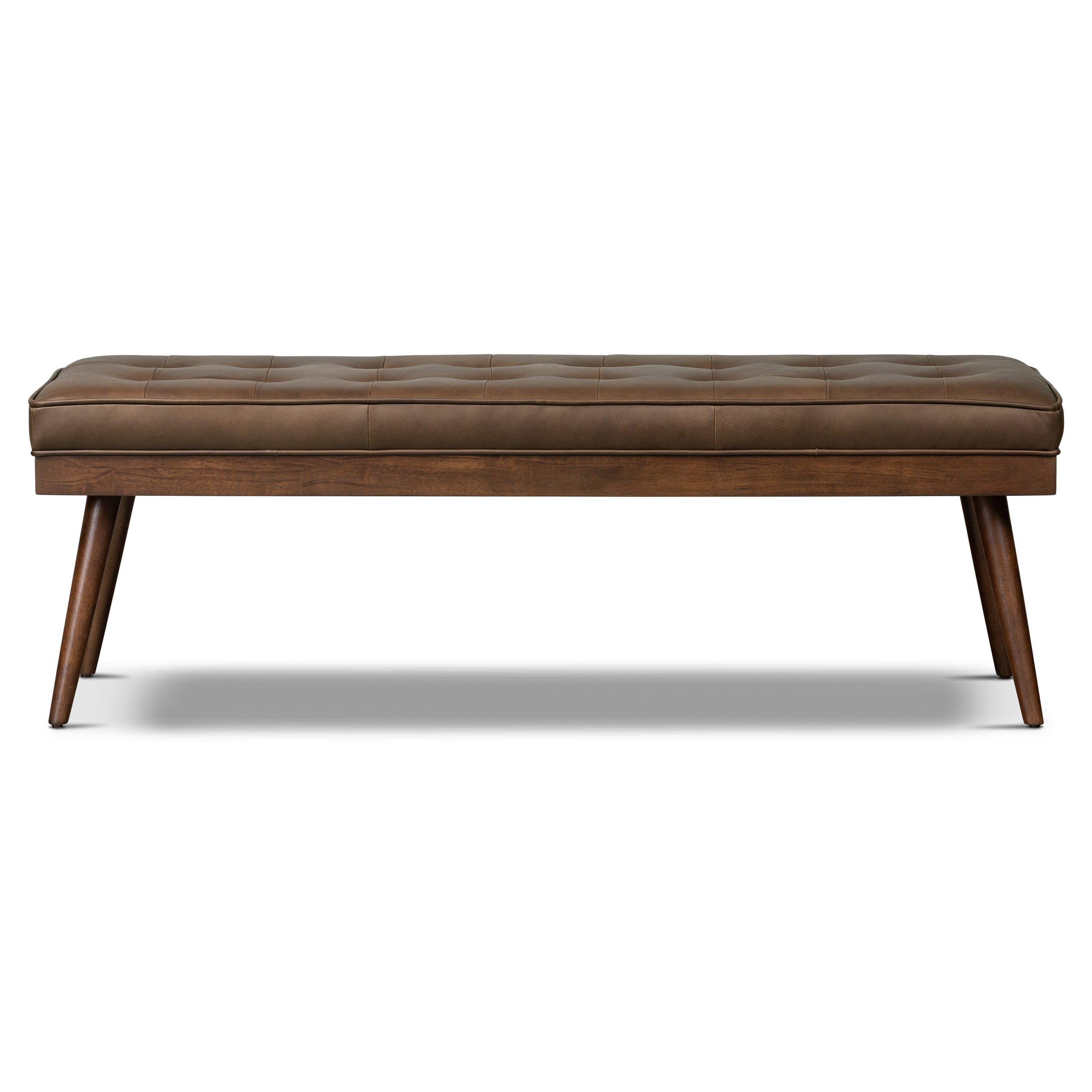 Banc en cuir | Marron cacao