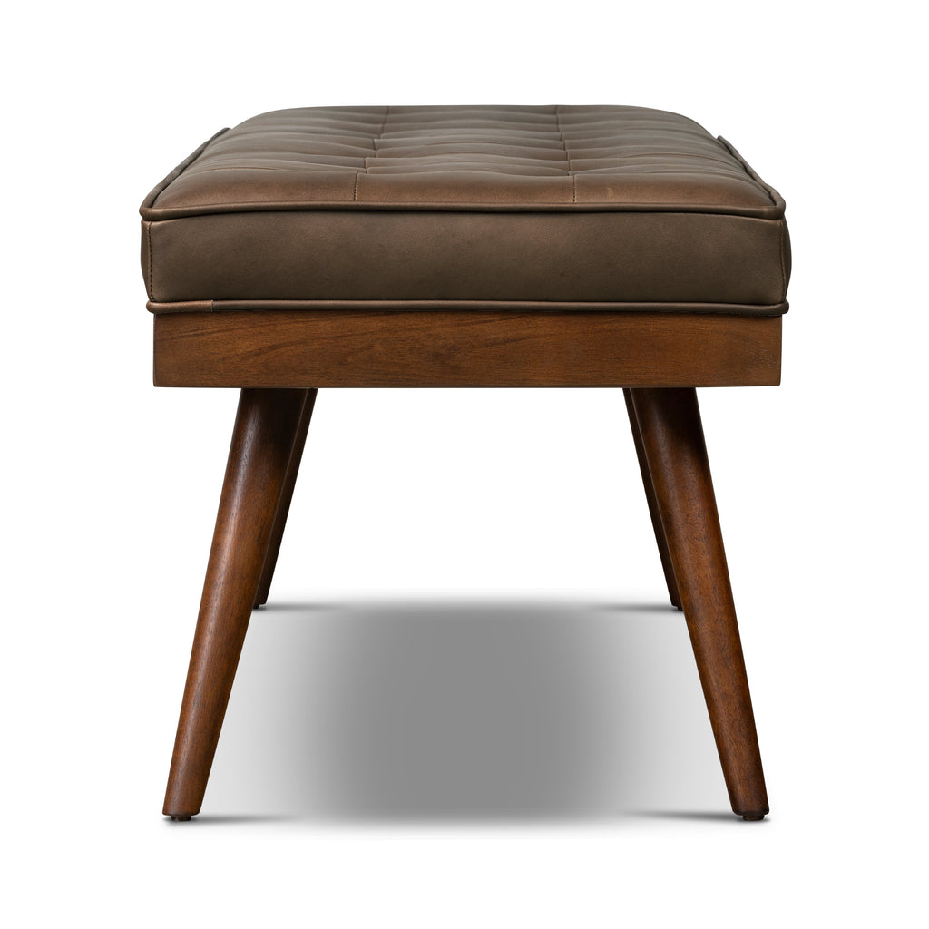Banc en cuir | Marron cacao