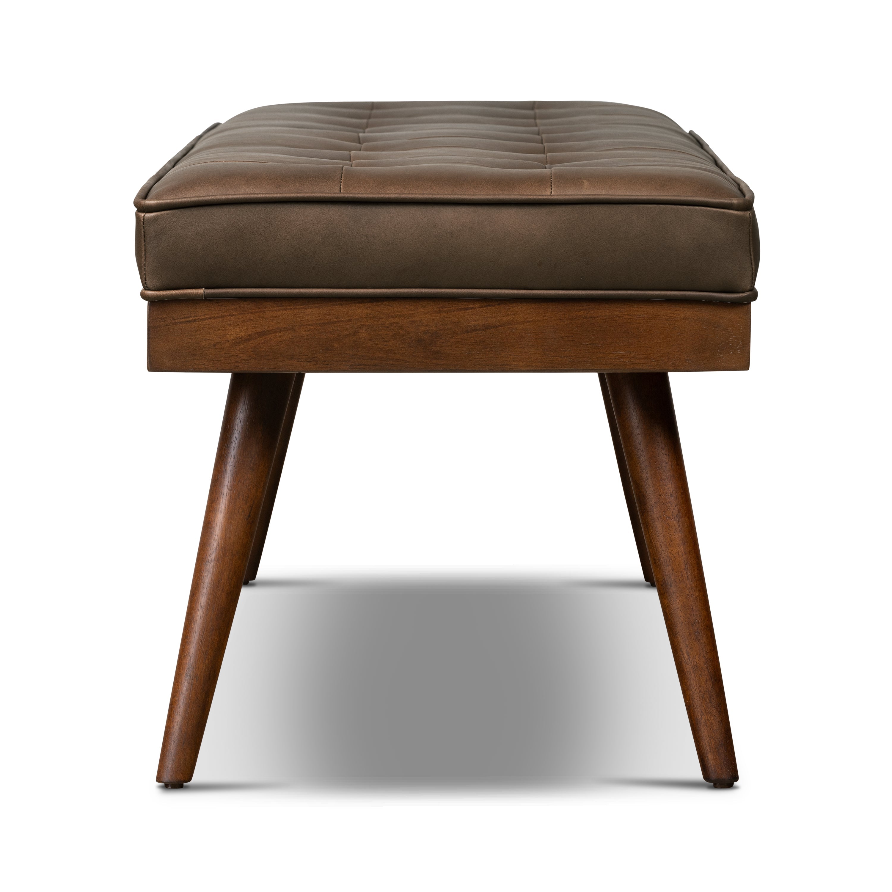 Banc en cuir | Marron cacao