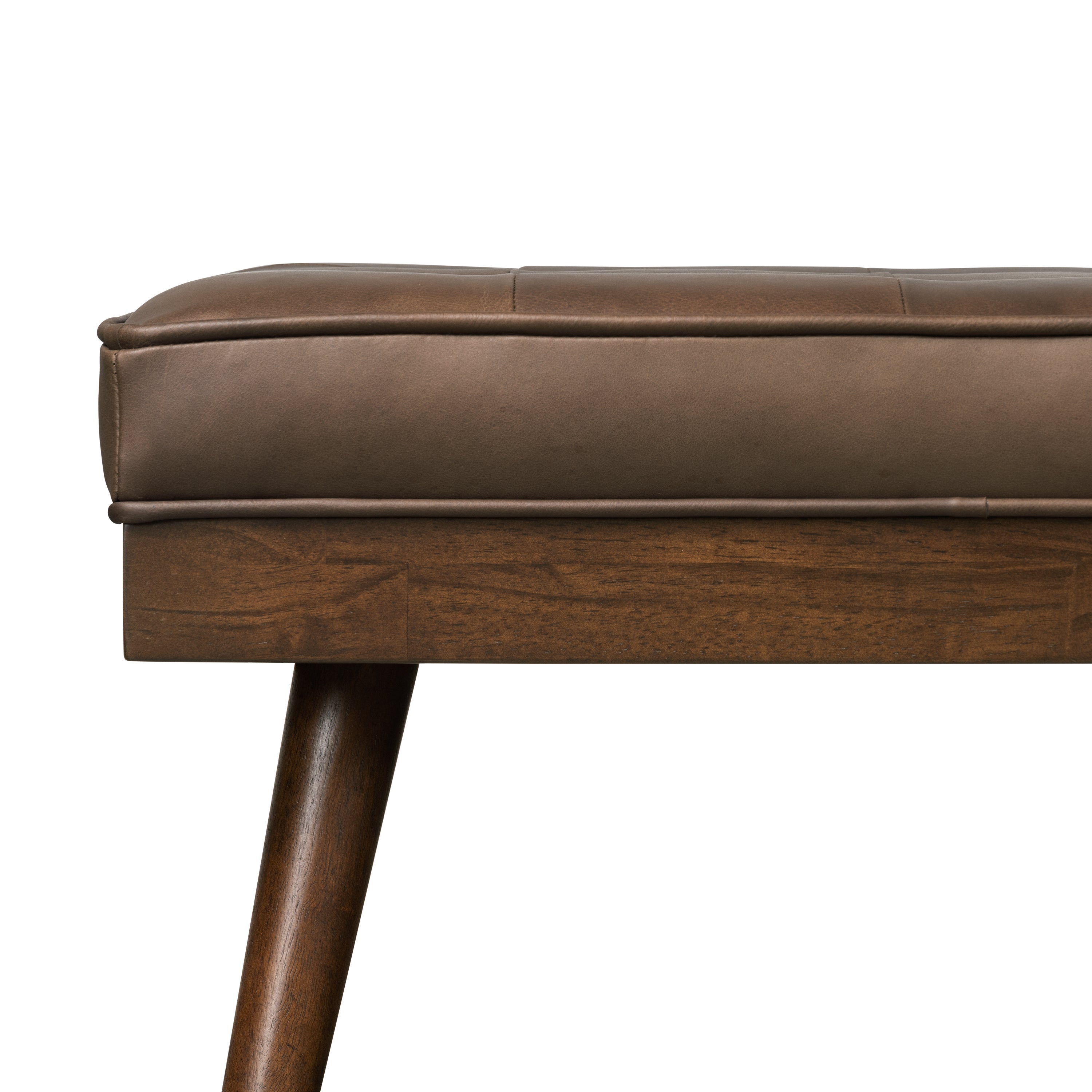 Banc en cuir | Marron cacao