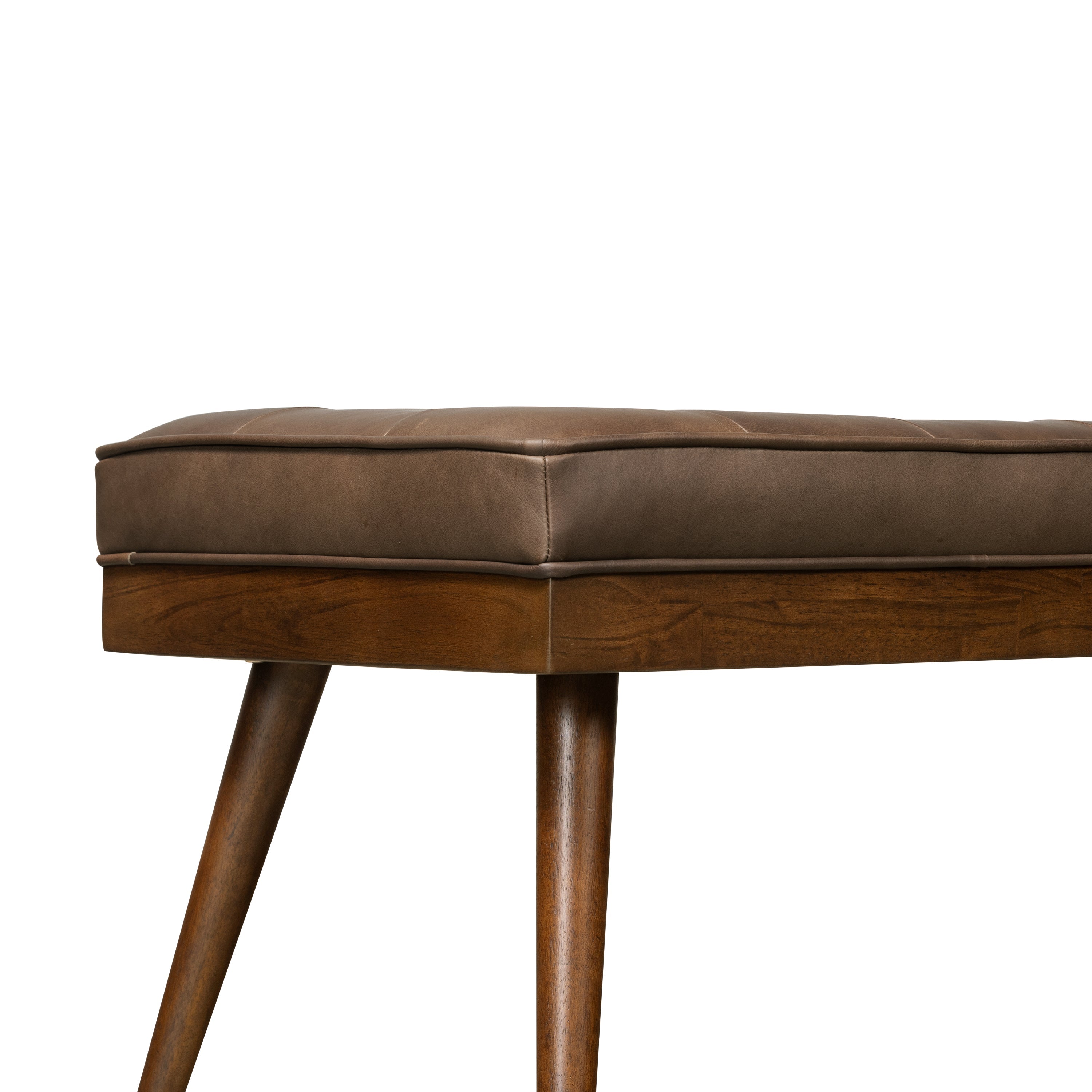 Banc en cuir | Marron cacao