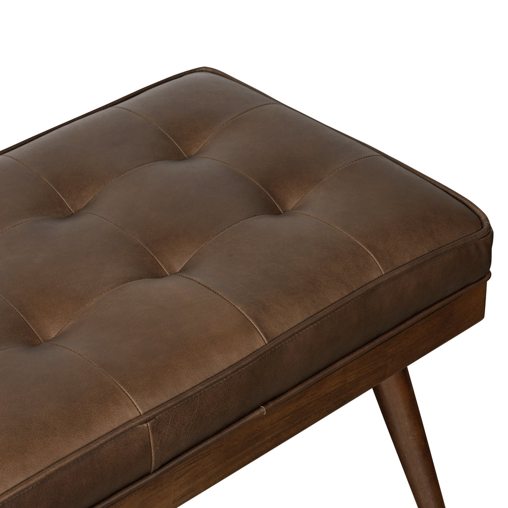 Banc en cuir | Marron cacao
