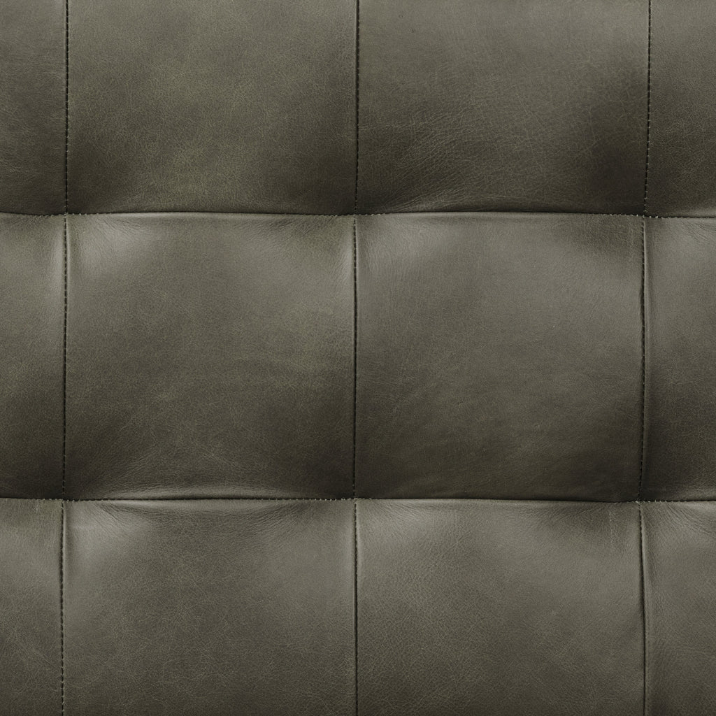 Banc en cuir | Vert olivine