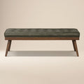Banc en cuir | Vert olivine