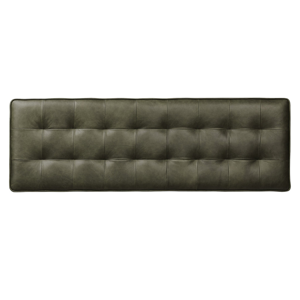 Banc en cuir | Vert olivine