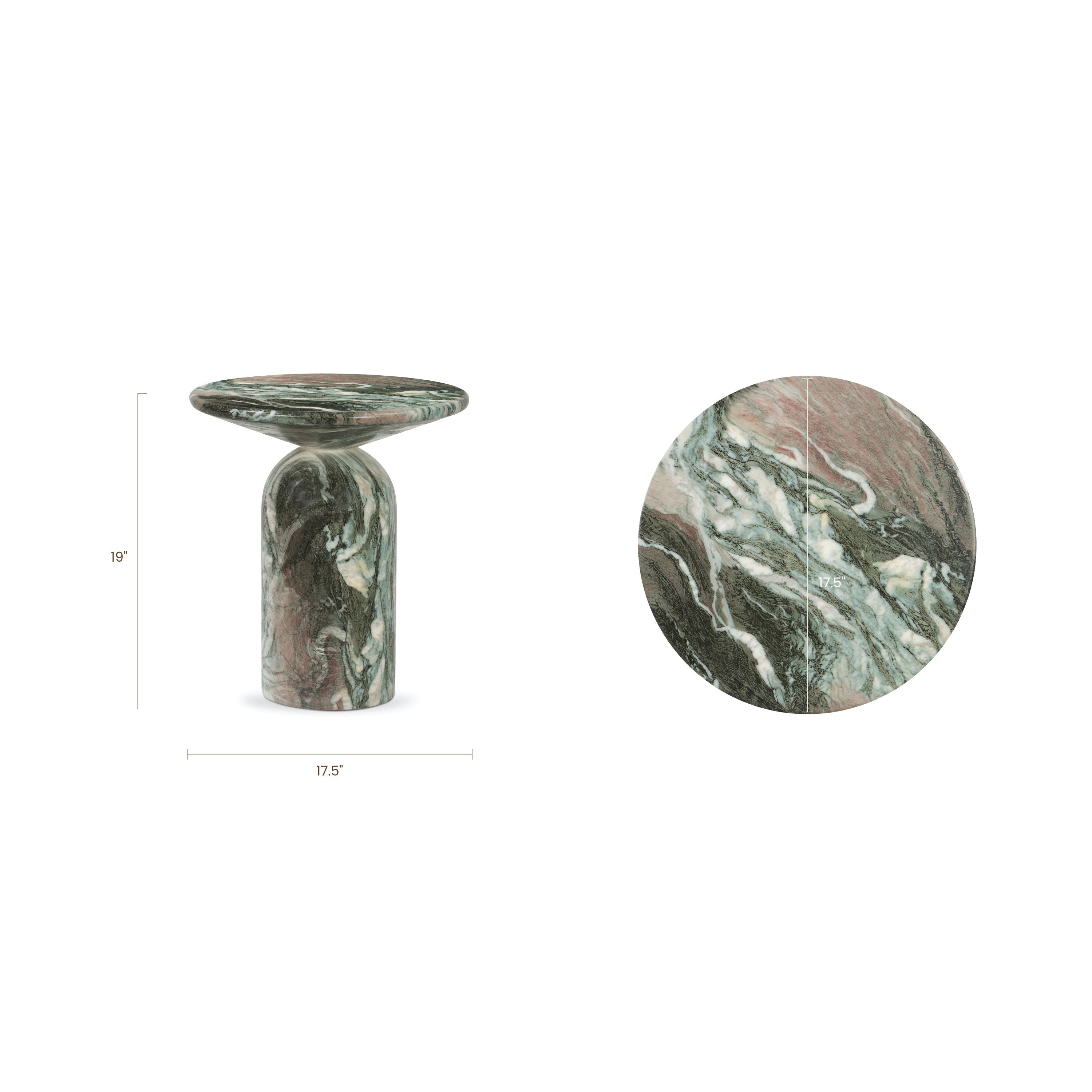 Table d'appoint | Marbre vert